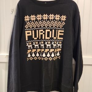 Black Purdue Holiday Sweatshirt Size XL
